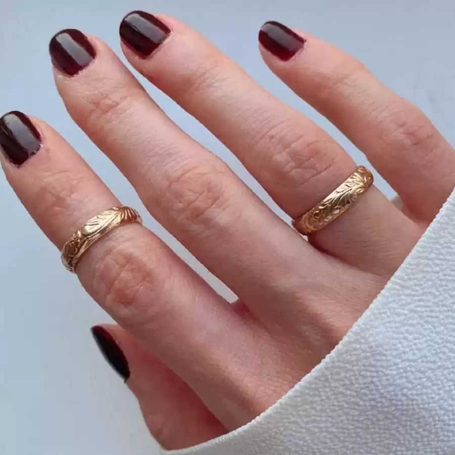 14K Gold-Filled Vintage Pattern Ring