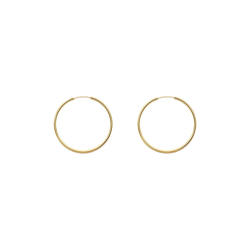 Sterling Silver Ultra-Fine Hoop Earrings