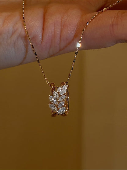18K Gold Wheat Diamond Jewelry