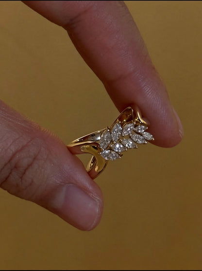 18K Gold Wheat Diamond Jewelry