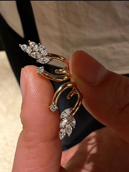 18K Gold Wheat Diamond Jewelry