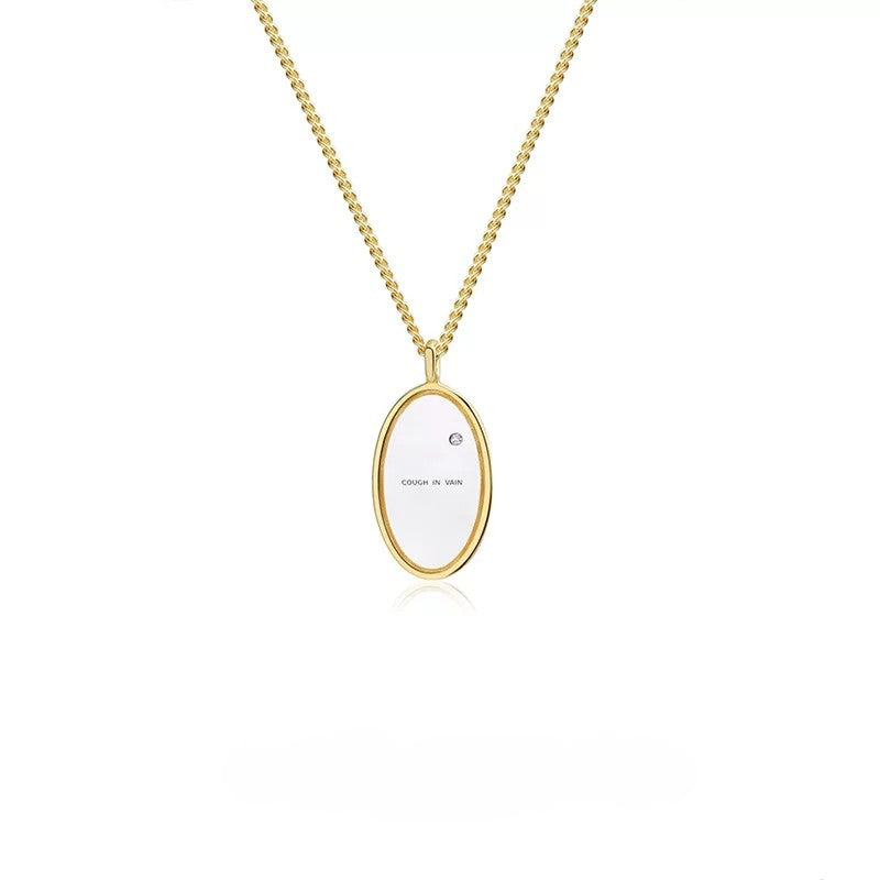 Sterling Silver Oval Pendant