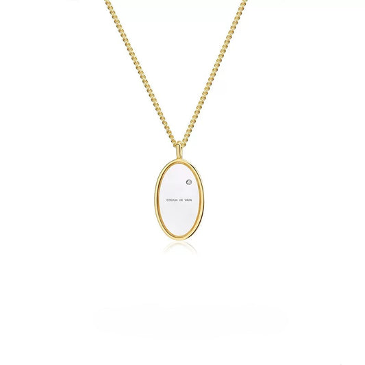 Sterling Silver Oval Pendant