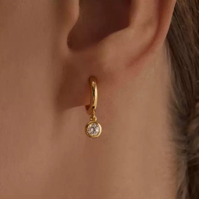 Sterling Silver Diamond Earrings