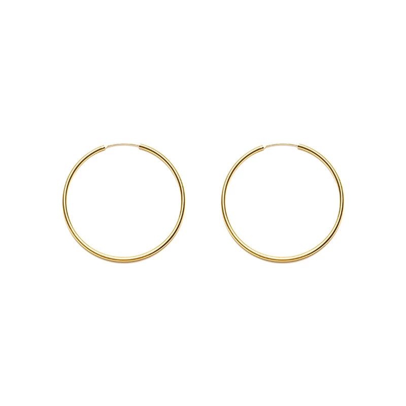 Sterling Silver Ultra-Fine Hoop Earrings