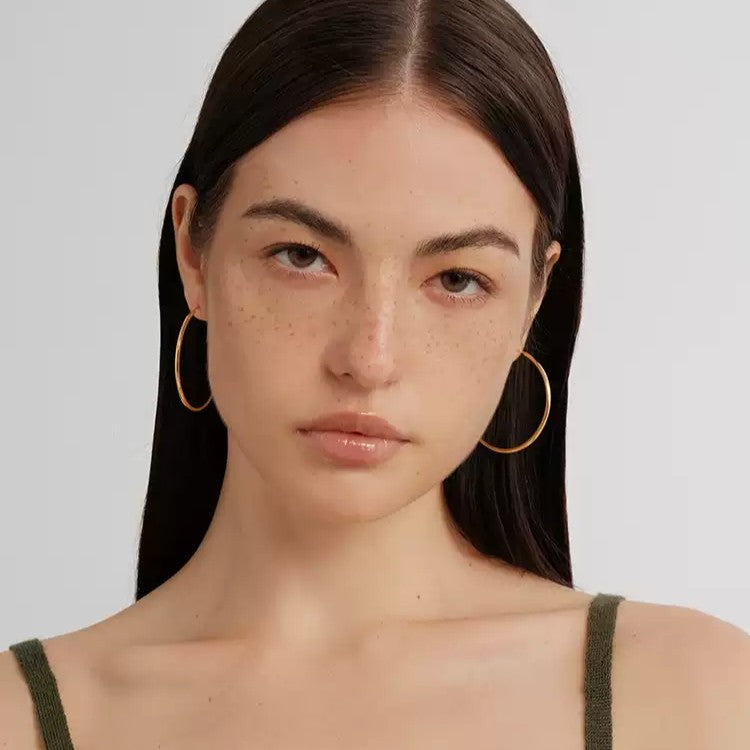 Sterling Silver Ultra-Fine Hoop Earrings