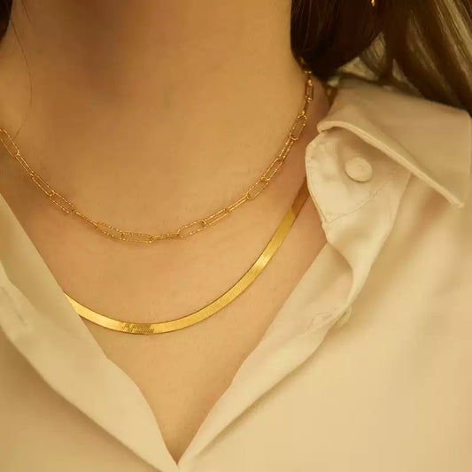 Sterling Silver Paperclip Necklace