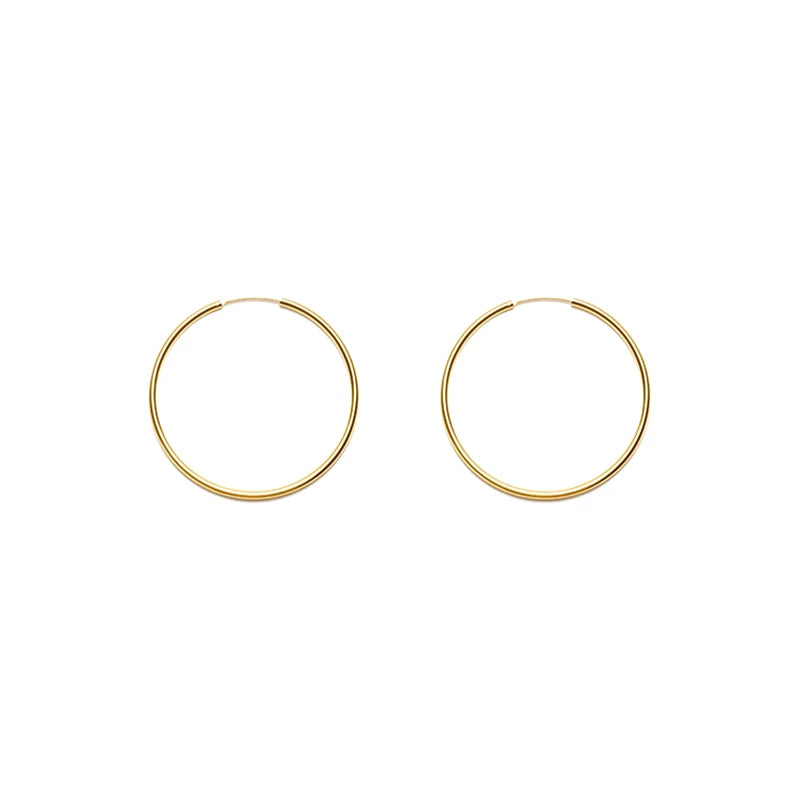 Sterling Silver Ultra-Fine Hoop Earrings