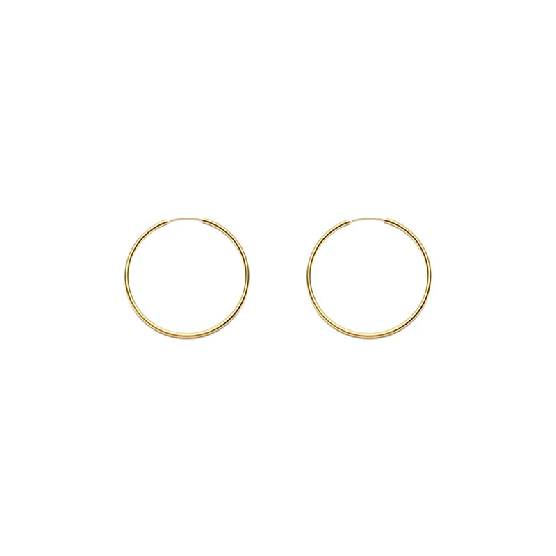 Sterling Silver Ultra-Fine Hoop Earrings