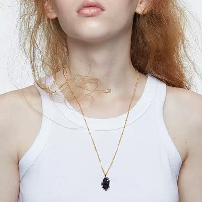 Sterling Silver Oval Pendant