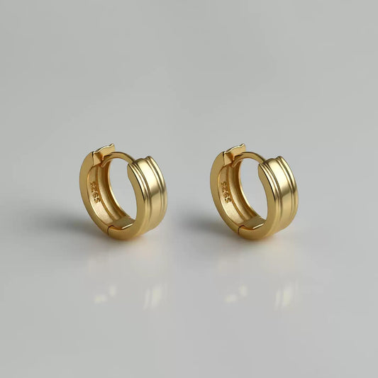 Sterling Silver Plain Hoop Earrings