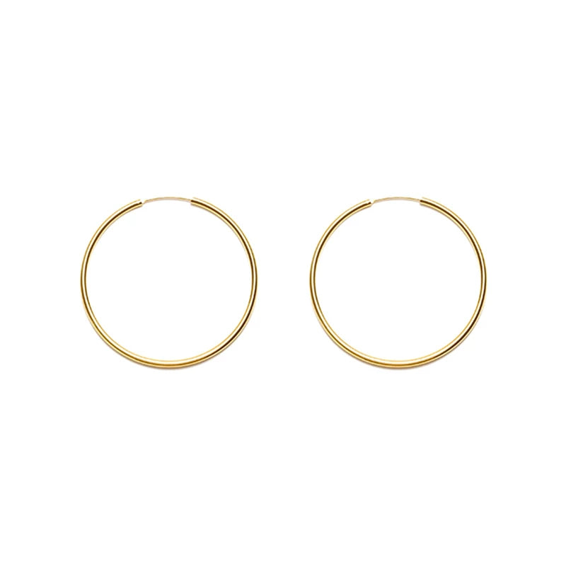 Sterling Silver Ultra-Fine Hoop Earrings