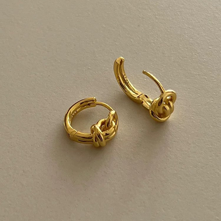 Sterling Silver Knotted Earrings