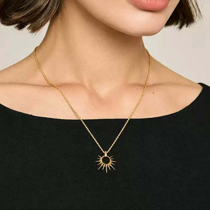 Sterling Silver Sun God Necklace