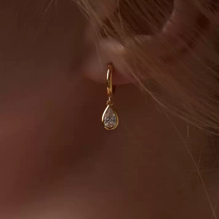 Sterling Silver Diamond Earrings