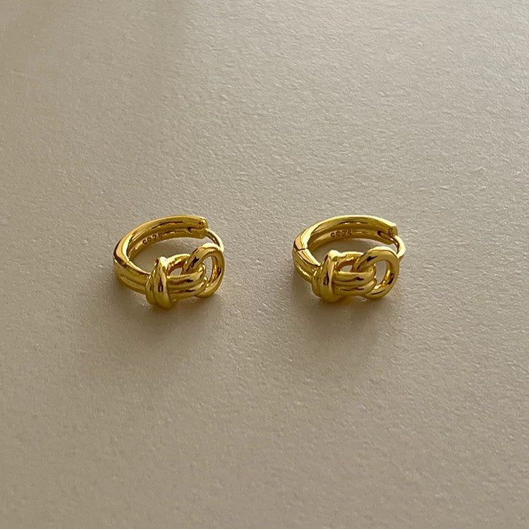 Sterling Silver Knotted Earrings
