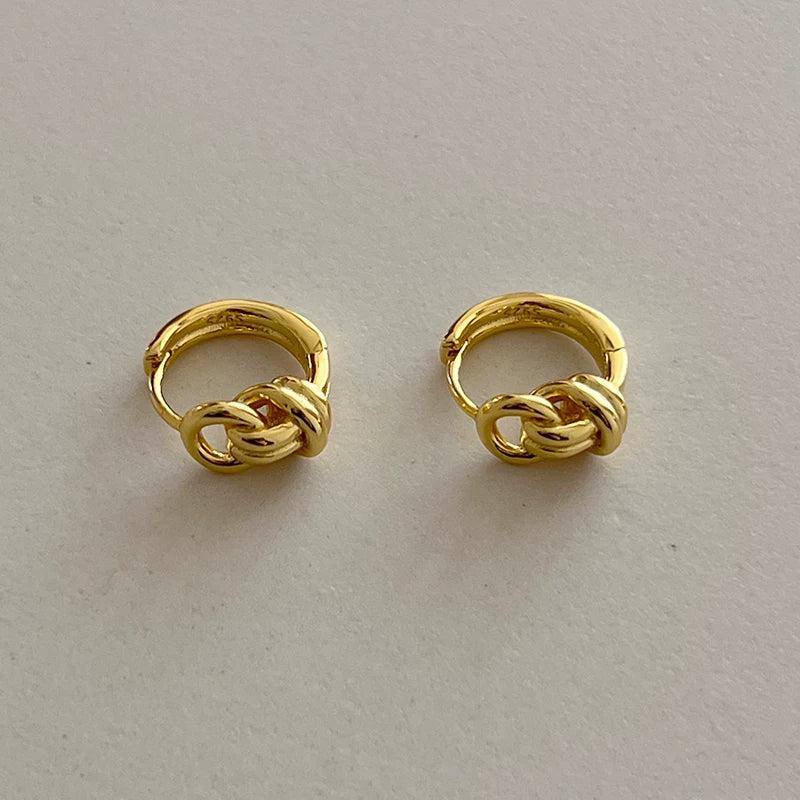 Sterling Silver Knotted Earrings