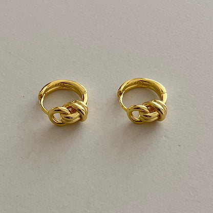 Sterling Silver Knotted Earrings