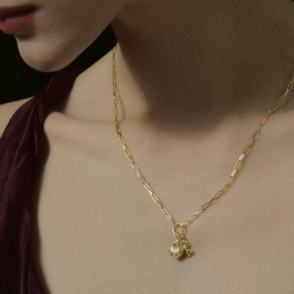 Sterling Silver Heart And Key Necklace